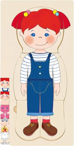 Miniatura 7 de Rompecabezas de madera para niños pequeños y niños, rompecabezas de anatomía Montessori para niños, juego preescolar de aprendizaje de cuerpo
