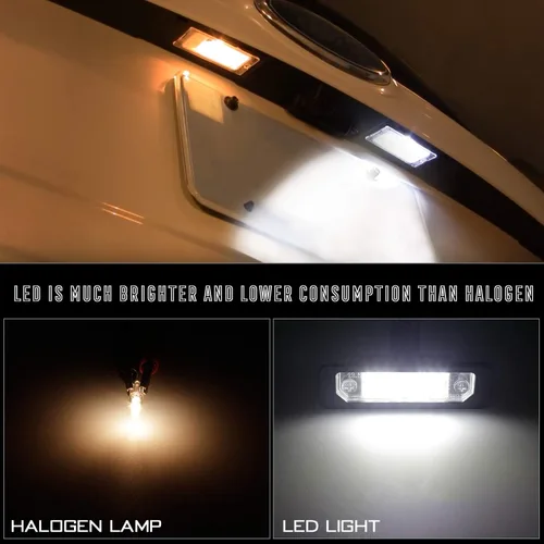 Miniatura 3 de Lámparas LED para placa de matrícula compatibles con Ford Flex 2009 a 2019, Focus 2008 a 2011, Fusion 2006 a 2012, 6000K Blanco - Paquete de 2