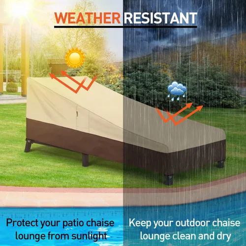 Miniatura 3 de Arcedo Funda impermeable para tumbona de patio, fundas resistentes para muebles de exterior, protege tus sillas de piscina en invierno, 80 pulgadas