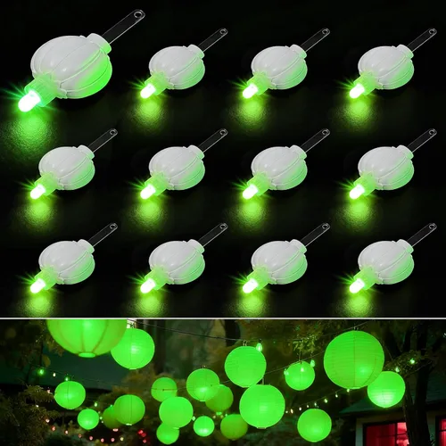 Miniatura 9 de Aogist Paquete de 24 luces LED pequeñas que funcionan con pilas, impermeables, duran 48 horas para linternas de papel, globos, flores, bodas y Blanco