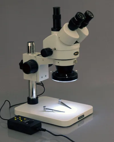Miniatura 2 de AmScope sm-1ts-144 a Professional trinocular zoom microscopio estéreo, WH10 X Oculares, 7 x -45 X Ampliación, 0.7 x -4.5 X Zoom lente, four-zone