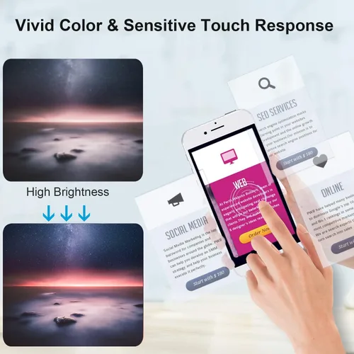 Miniatura 5 de para iPhone 8/SE 2020 2ª Generación Pantalla de Repuesto Blanca, Diykitpl Ensamblaje Completo Pantalla LCD Digitalizadora Táctil 3D para SE 2020