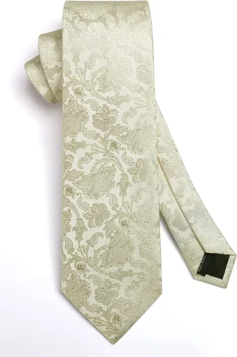 Miniatura 185 de Corbatas florales tejidas clásicas para hombre, corbata cuadrada de bolsillo, corbatas formales para hombres, boda con pañuelo
