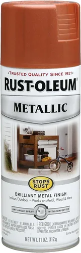 Miniatura 47 de Rust-Oleum 313142 Stops Rust Pintura en Aerosol Metálica, 11 onzas, Bronce Champán