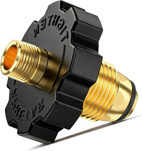 Miniatura 4 de Accesorios adaptadores de tanque de propano, adaptador de montaje de gas propano POL con rosca macho NPT de 1/4 de pulgada, POL a macho NPT de 1/4