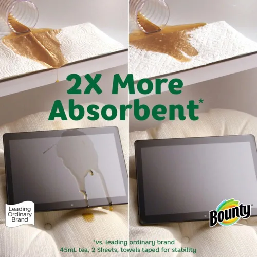 Miniatura 4 de Bounty Select-A-Size - Toallas de papel, color blanco, 8 rollos dobles Plus = 20 rollos regulares