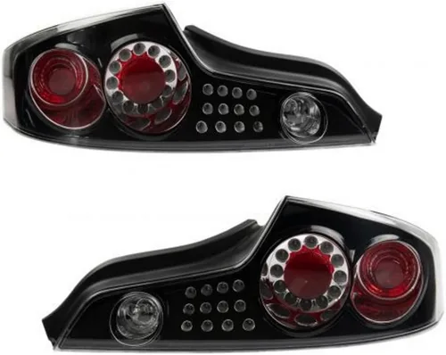 KarParts360 Para Infiniti G35 Conjunto de luz trasera 2003 2004 2005 conductor y pasajero lado par coupé lente transparente bisel negro para