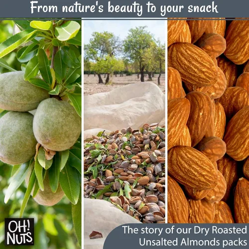 Miniatura 3 de Oh! Nuts Almendras tostadas sin sal, 2 libras, empaquetadas en bolsa con cierre de cremallera de Nueva York para una frescura excepcional