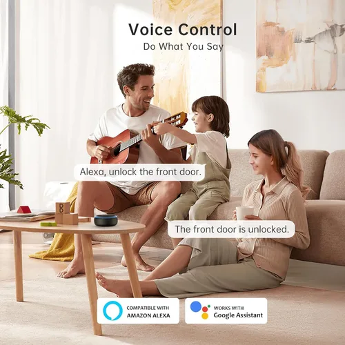 Miniatura 3 de Cerradura de seguridad inteligente, cerrojo electrónico de huellas dactilares SMONET con teclado, entrada sin llave Bluetooth, teclado digital