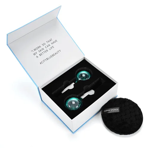 Miniatura 7 de Globos de hielo para tratamientos faciales, rodillos faciales sin congelador con esencia para rutinas de belleza diarias, masajeadores de piel, Verde