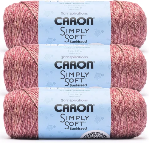 Miniatura 30 de Caron Simply Soft Abyss Speckle Yarn - Paquete de 3 unidades de 141 gramos/5 onzas - Acrílico - 4 medianos (peinado) - 235 yardas - Tejido/ganchillo