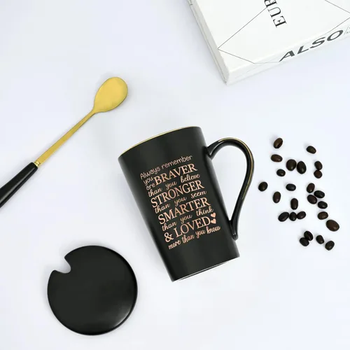 Miniatura 2 de YHRJWN Taza inspiradora – Always Remember You Are Braver Than You Believe, You Are Loved – Regalos para el cáncer para mujeres y hombres, regalos