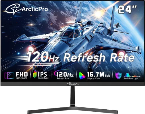 Miniatura 9 de ArcticPro Monitor de 22 pulgadas de 120 Hz, monitor de computadora Full HD (1920 x 1080p), 99% sRGB, contraste 4000:1, sin marco de 3 lados, ultra