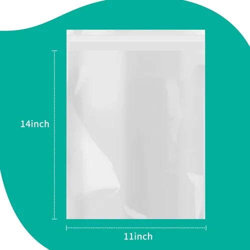 Miniatura 2 de iMailer - Paquete de 500 bolsas de celofán autosellantes de 11 x 14 pulgadas - Bolsas grandes de plástico transparente para impresiones, fotos