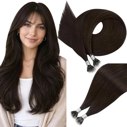 Miniatura 36 de Easyouth Extensión de cola de caballo de cabello humano marrón ombré, extensión de colas de caballo, extensiones de cola de caballo de color marrón