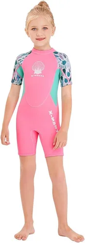 Miniatura 8 de Traje de neopreno térmico para niños, traje de baño corto de 2.5 mm para niñas y niños, juvenil, adolescente, niño pequeño, traje de baño de una