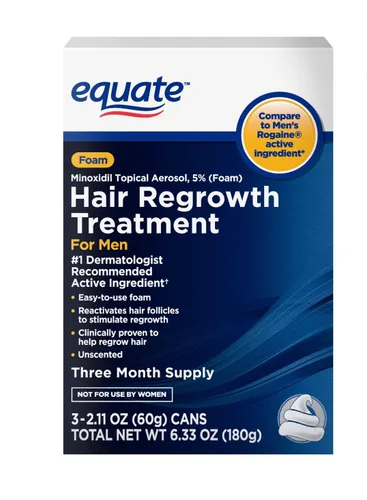 Miniatura 2 de Equate Hair Regrowth Treatment for Men, Extra Strength, 3 Month Supply, 2 oz Bottles, 3 Count - Effective Thinning Hair Solution, Minoxidil 5%