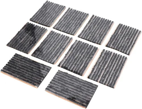 Keenso Tiras de goma para reparación de neumáticos de coche, 100 unidades de 3.937 x 0.118 in, para reparación de pinchazos de neumáticos, sin