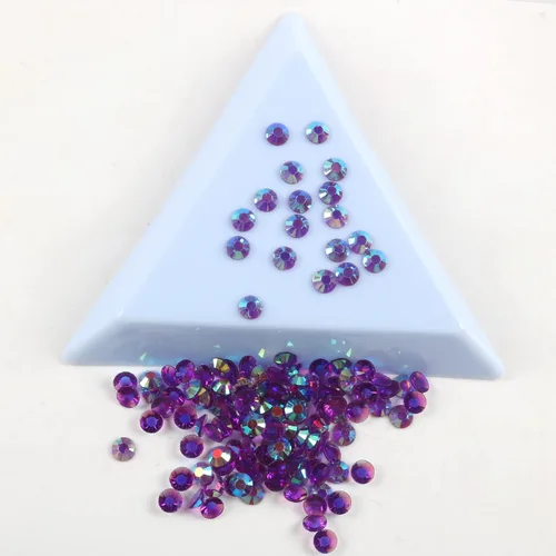 Miniatura 7 de 3000 diamantes de imitación de resina de 0.118 pulgadas y 1.18 onzas (0.118 in) de color AB con parte trasera plana, diamantes de imitación