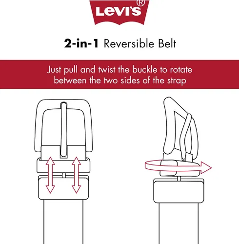 Miniatura 7 de Levis Cinturón de mezclilla casual de doble punta para hombre