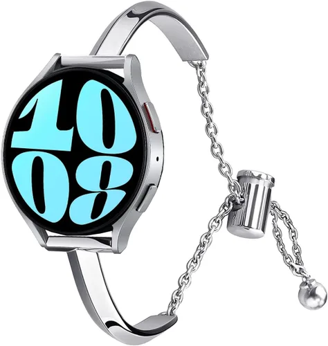 Miniatura 23 de DEALELE Bandas compatibles con Samsung Galaxy Watch 6/6 Classic / 5/5 Pro / 4/4 Classic / 3 1.614 in / Active 2, pulsera de repuesto de metal con 1#