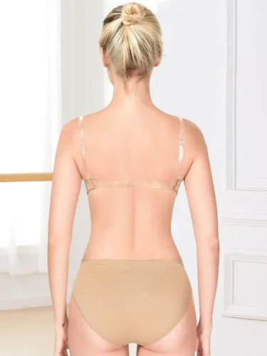 Miniatura 2 de MOLLDAN Calzoncillos de ballet de baile profesional para mujeres y niñas, sin costuras, ropa interior de bailarina beige