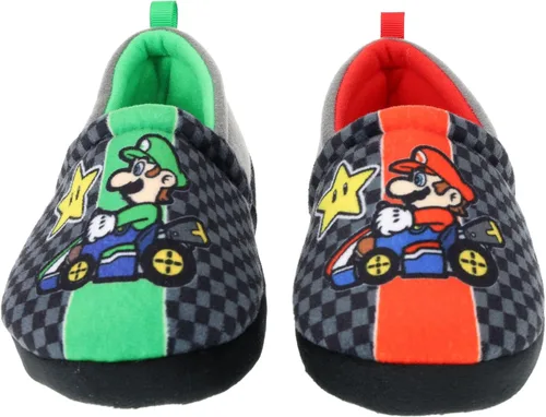 Miniatura 5 de Super Mario Pantuflas para niños Mario y Luigi Nintendo Pantuflas sin cordones