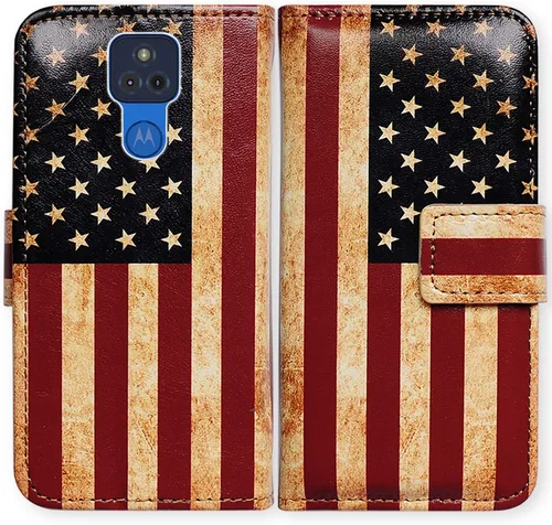 Miniatura 24 de Bcov Funda para Moto G Play 2021 [no compatible con G Play 2020], funda de piel con tapa para teléfono con diseño de flor de ciruelo con ranura