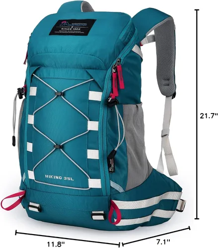Miniatura 9 de MOUNTAINTOP - Mochila de senderismo de 35L, mochila de viaje ligera, mochila de día para hombres y mujeres de camping al aire libre