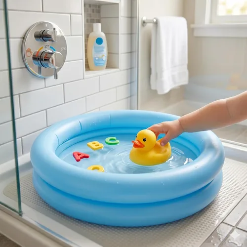Miniatura 5 de CALIDAKA Pequeñas piscinas inflables inflables para niños, inflables para niños, pequeñas piscinas inflables al aire libre (azul)