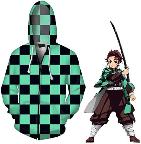 Miniatura 3 de Demon Slayer Kimetsu no Yaiba Hoodie Costume Sweatshirt Pullover Hooded Jacket