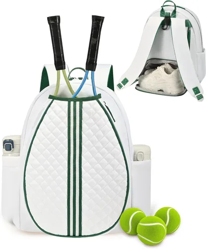 Miniatura 16 de Mochila de tenis Sucipi, mochila de tenis acolchada con bandolera cruzada, bolsas para raquetas de tenis resistentes al agua para mujeres y hombres