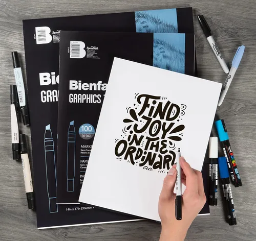 Miniatura 3 de Bienfang Graphics 360 - Bloc de papel marcador, sin sangrado, semitransparente, cuaderno de dibujo de artista, para diseños de 11 x 14 pulgadas, 50