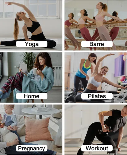 Miniatura 6 de Calcetines de pilates antideslizantes para mujer, calcetines atléticos de yoga para barre ballet, descalzo, entrenamiento, hospital
