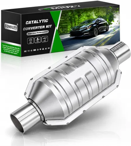 Miniatura 8 de Convertidor catalítico frontal universal de alto flujo de entrada y salida de 2.5 pulgadas, ajuste directo con puerto O2 (compatible con EPA)