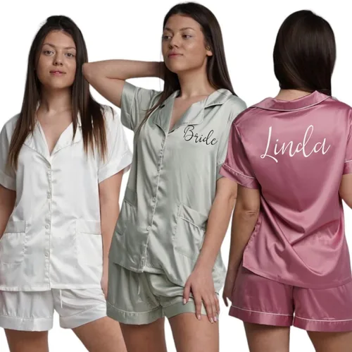 Miniatura 6 de Custom Pajamas for Bridal Party, Bridesmaid Pajamas, Pajama for Women, Two piece PJ Sets, Soft Sleepwear Lingerie