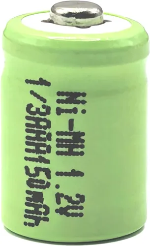 Areotek Batería recargable de 1/3AAA 150mAh 1.2V para luces solares de jardín al aire libre (1, 1/3AAA)