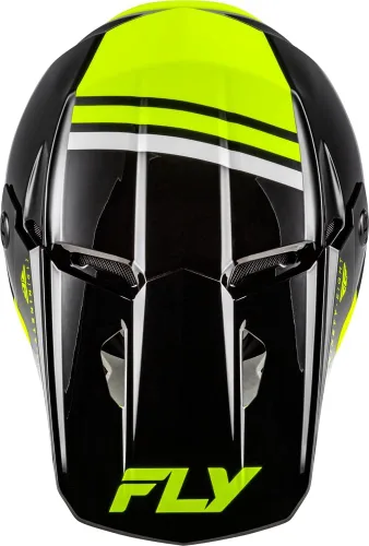 Miniatura 3 de Fly Racing Kinetic Verdict Casco - Casco protector para moto de tierra, MTB, BMX y motocicletas Negro/Hi-Vis/Gris