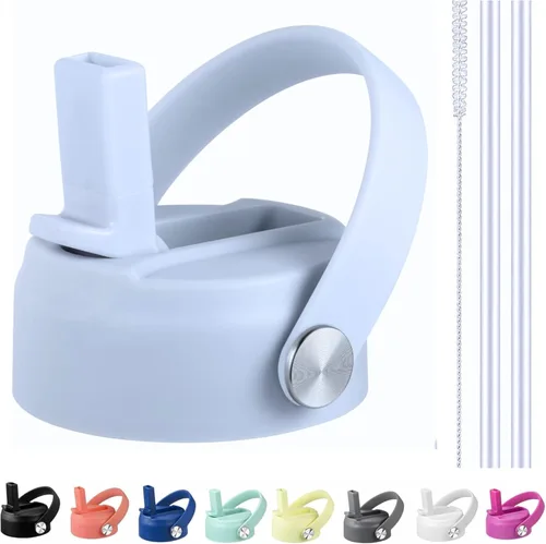 Miniatura 19 de Tapa de popote para boca ancha Hydro Flask, tapas con popote para Hydroflask de boca ancha de 12, 16, 18, 20, 32, 40 onzas, tapa de popote de Lluvia