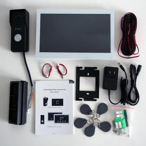 Miniatura 10 de Sistema de intercomunicación de timbre de video inteligente para el hogar con pantalla táctil grande de 10.1 pulgadas, cámara