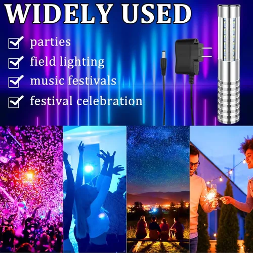 Miniatura 3 de 6 botellas de luz estroboscópica de bastón, luces de servicio, bengalas, botellas de champán reutilizables, decoración de luz de mano para bar, 6