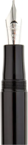 Miniatura 3 de Conklin Toledo - Pluma estilográfica en negro con segmentos de anillo naranja y blanco, punta de punta, instrumento de escritura premium con diseño