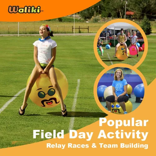 Miniatura 8 de Bola de saltar WALIKI para niños y adultos, bola de saltar de color desteñido, bola para saltar, para carreras de relevo en un día de campo