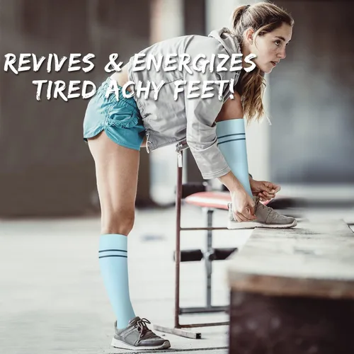 Miniatura 2 de Calcetines médicos de compresión de cobre para mujeres y hombres (6 pares), el mejor apoyo para correr, atletismo, enfermería, viajes