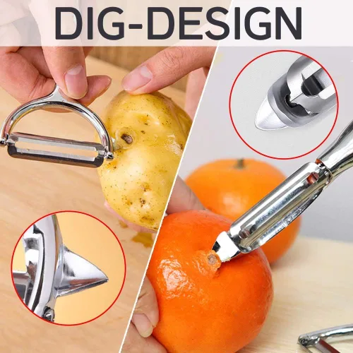 Miniatura 4 de Pelador de verduras, peladores de patatas para cocina, juego multifunción de acero inoxidable, pelador de frutas para herramientas de cocina