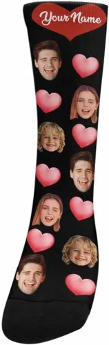 Miniatura 149 de Artsadd Calcetines personalizados para mujeres y hombres, amantes de los perros y gatos, regalos divertidos unisex personalizados