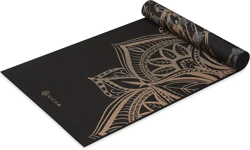 Gaiam tapete de yoga prémium, estampado, extra grueso y antideslizante, de 15/64 pulgadas, para todo tipo de yoga, de pilates y de ejercicios en el