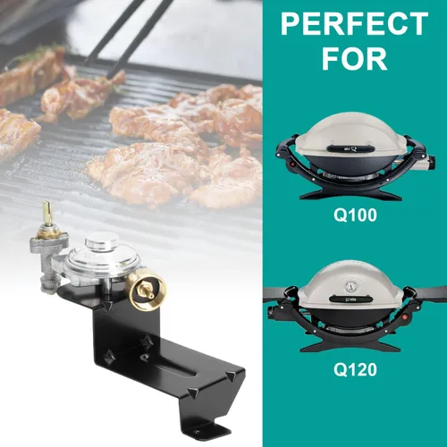 Miniatura 5 de 80477 Regulador de válvula para parrillas de gas Weber Q100 serie Q120, piezas de repuesto para Weber 386001 386002 516002 53060001 Asamblea