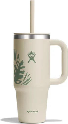 Miniatura 86 de Hydro Flask Vaso de Viaje con Asa, Tapa y Pajita - Acero Inoxidable Aislado en 24 Oz Aloe