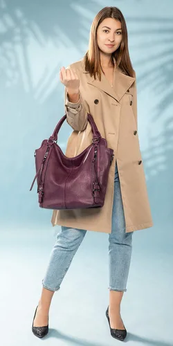 Miniatura 6 de Bolso de mano oculto para mujer, bandolera de cuero, bolso grande con funda desmontable, Bolso Hobo oculto